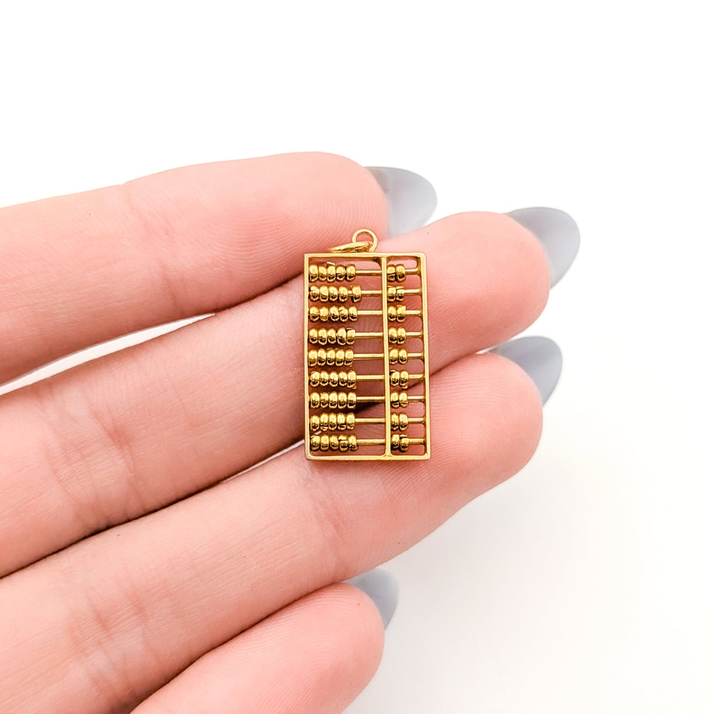 Vintage 14K Gold Abacus Charm – Working Beads Mechanical Design