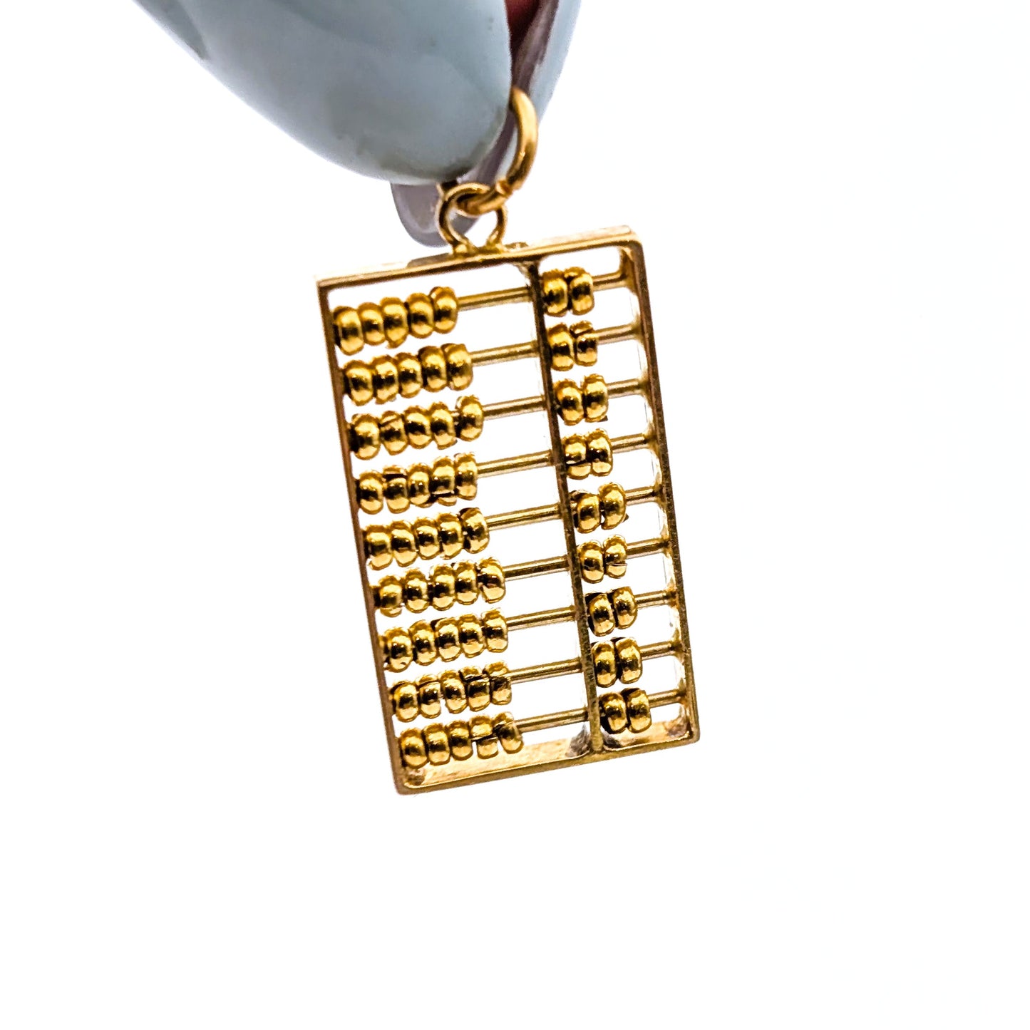 Vintage 14K Gold Abacus Charm – Working Beads Mechanical Design