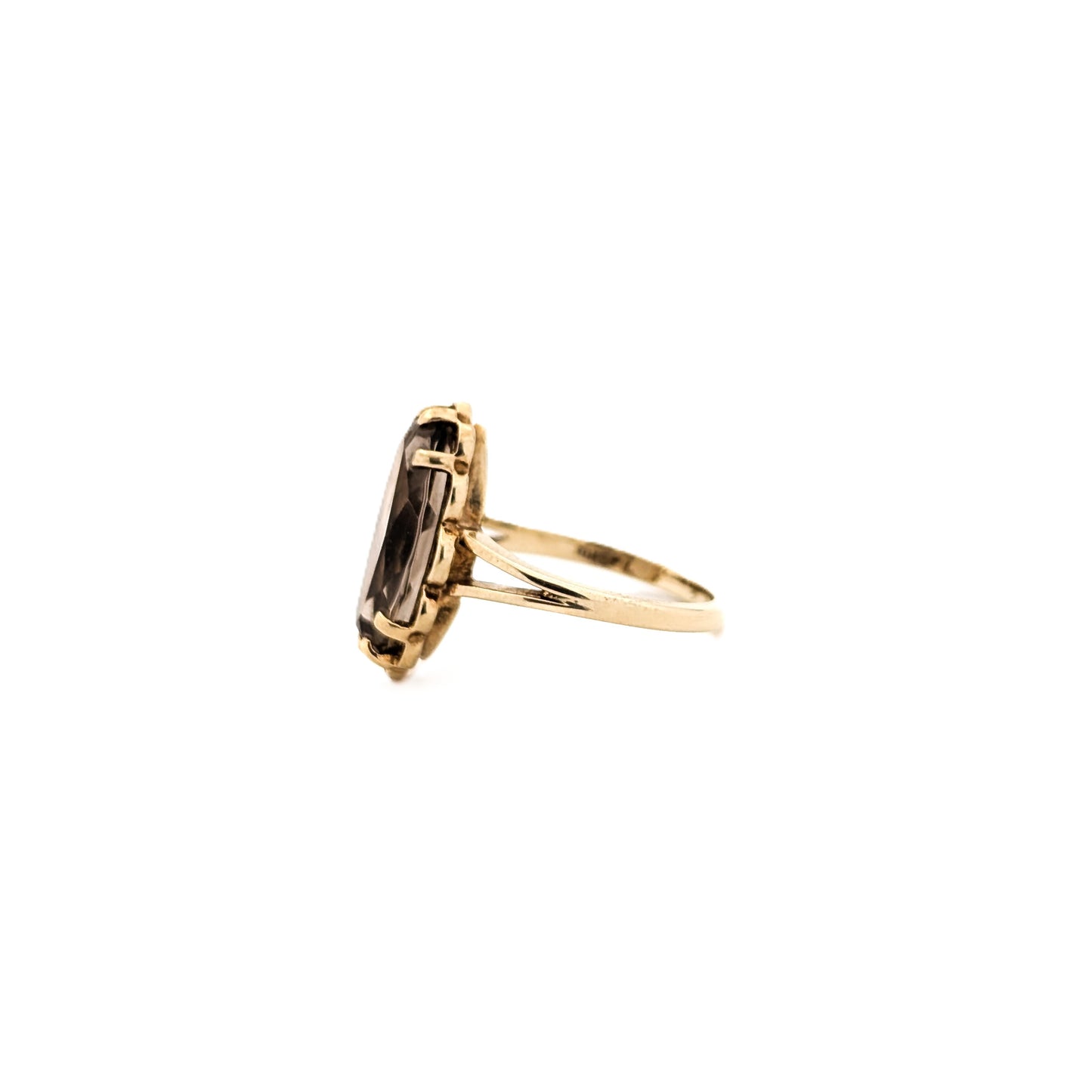 Vintage Smoky Quartz 10K Gold Ring