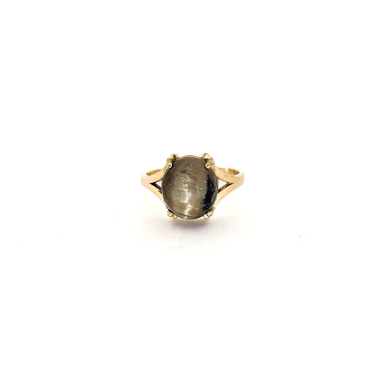 Vintage 14K Gold Cat’s Eye Chrysoberyl Ring