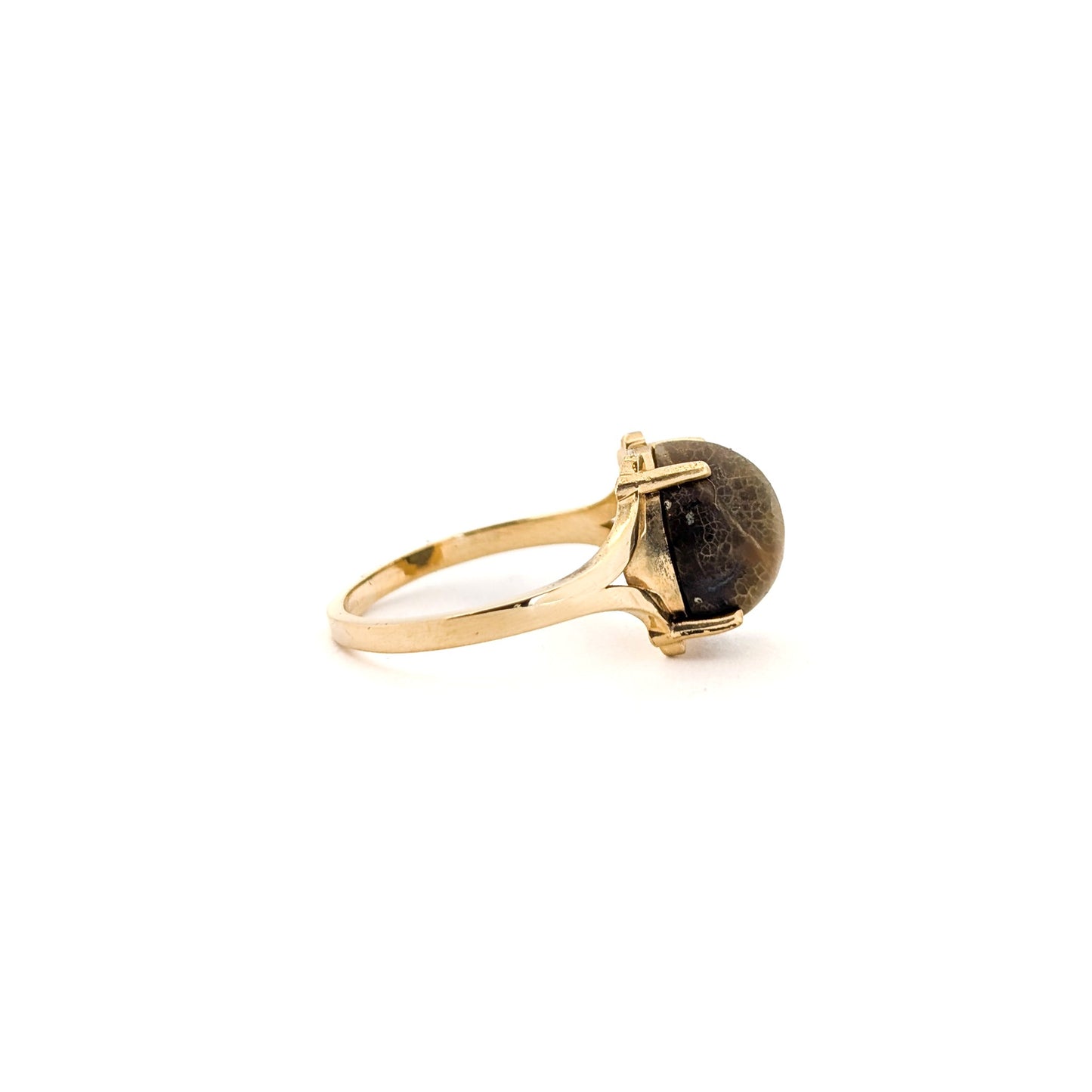 Vintage 14K Gold Cat’s Eye Chrysoberyl Ring