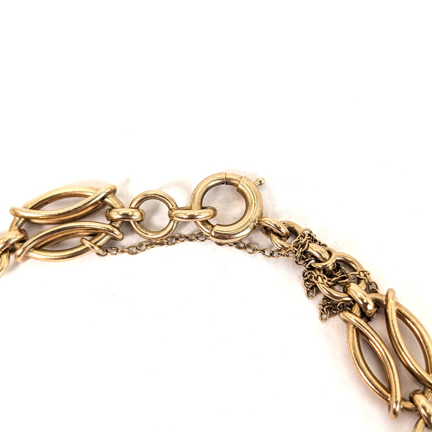 Vintage 14K Gold Fancy Oval Link Bracelet – 13.51 Grams