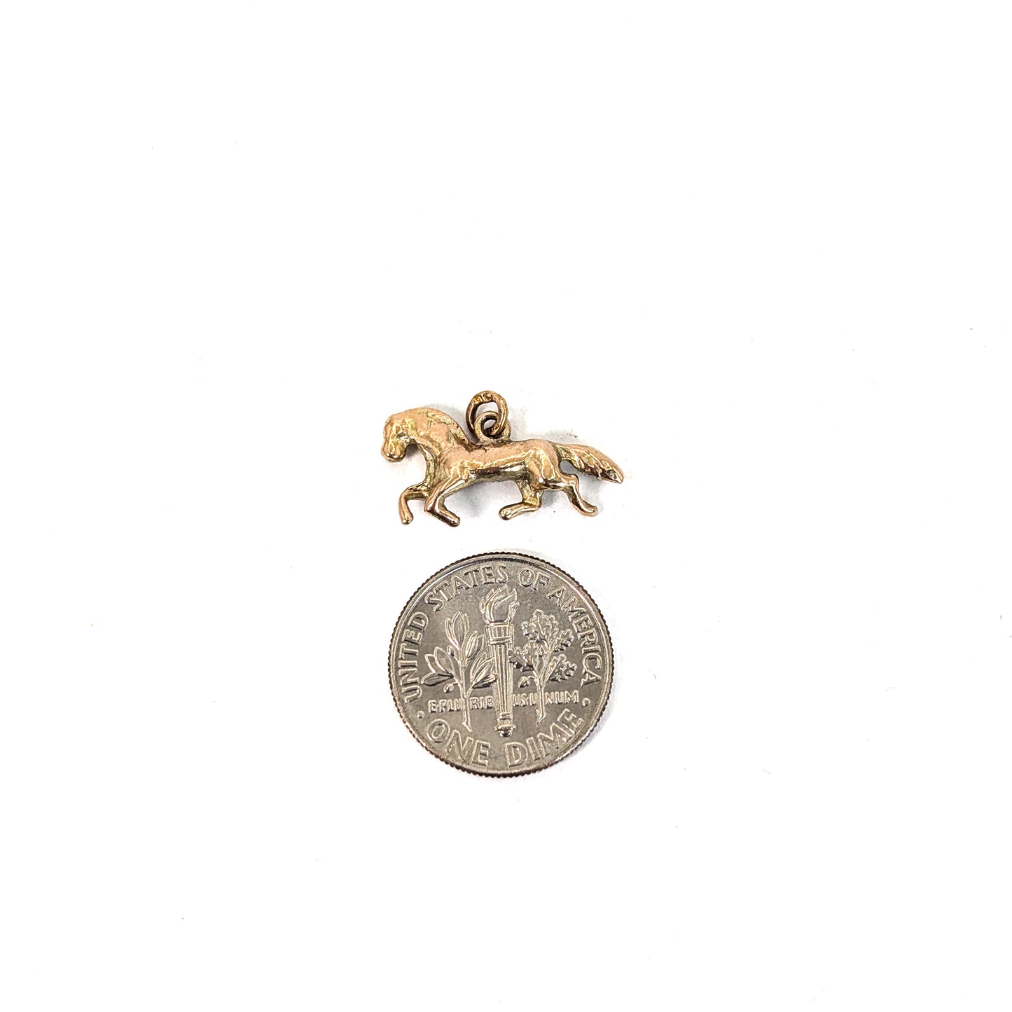 Vintage 9K Gold Horse Charm Pendant
