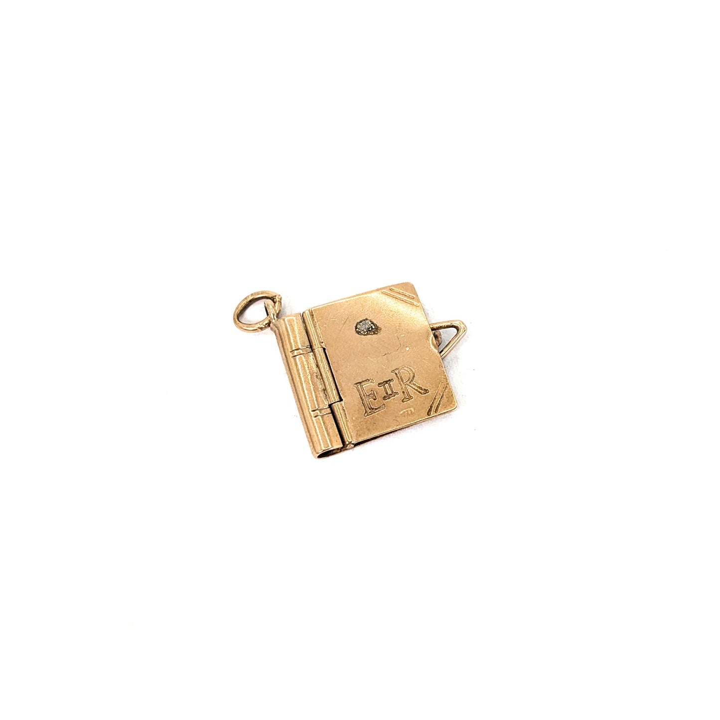 Vintage 9K Gold Opening Photo Book Charm