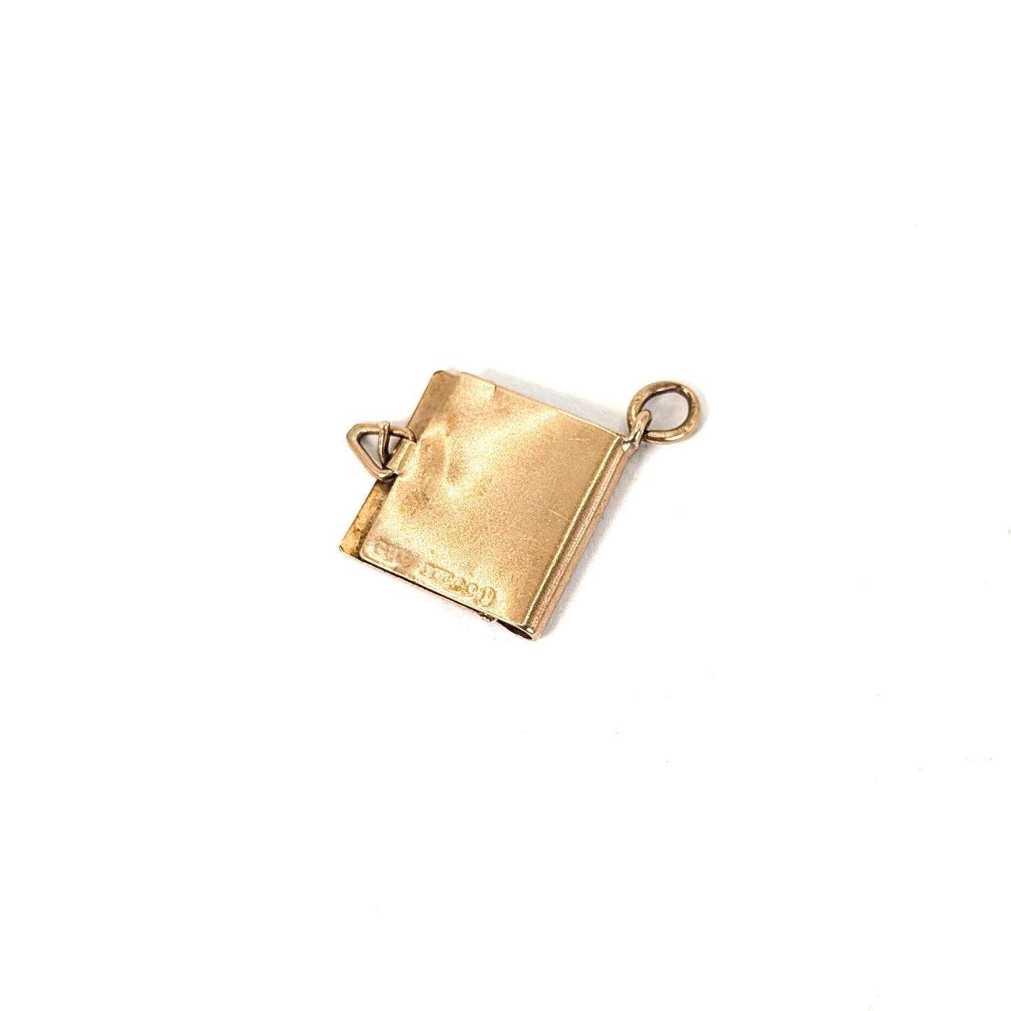 Vintage 9K Gold Opening Photo Book Charm