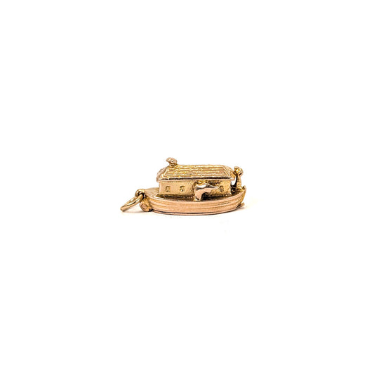 Vintage 9K Gold Noah’s Ark Mechanical Charm
