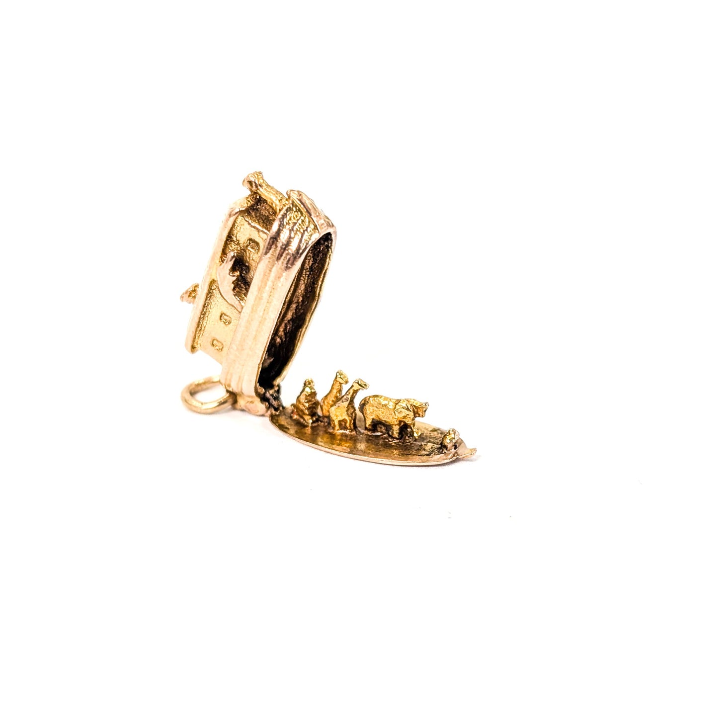 Vintage 9K Gold Noah’s Ark Mechanical Charm