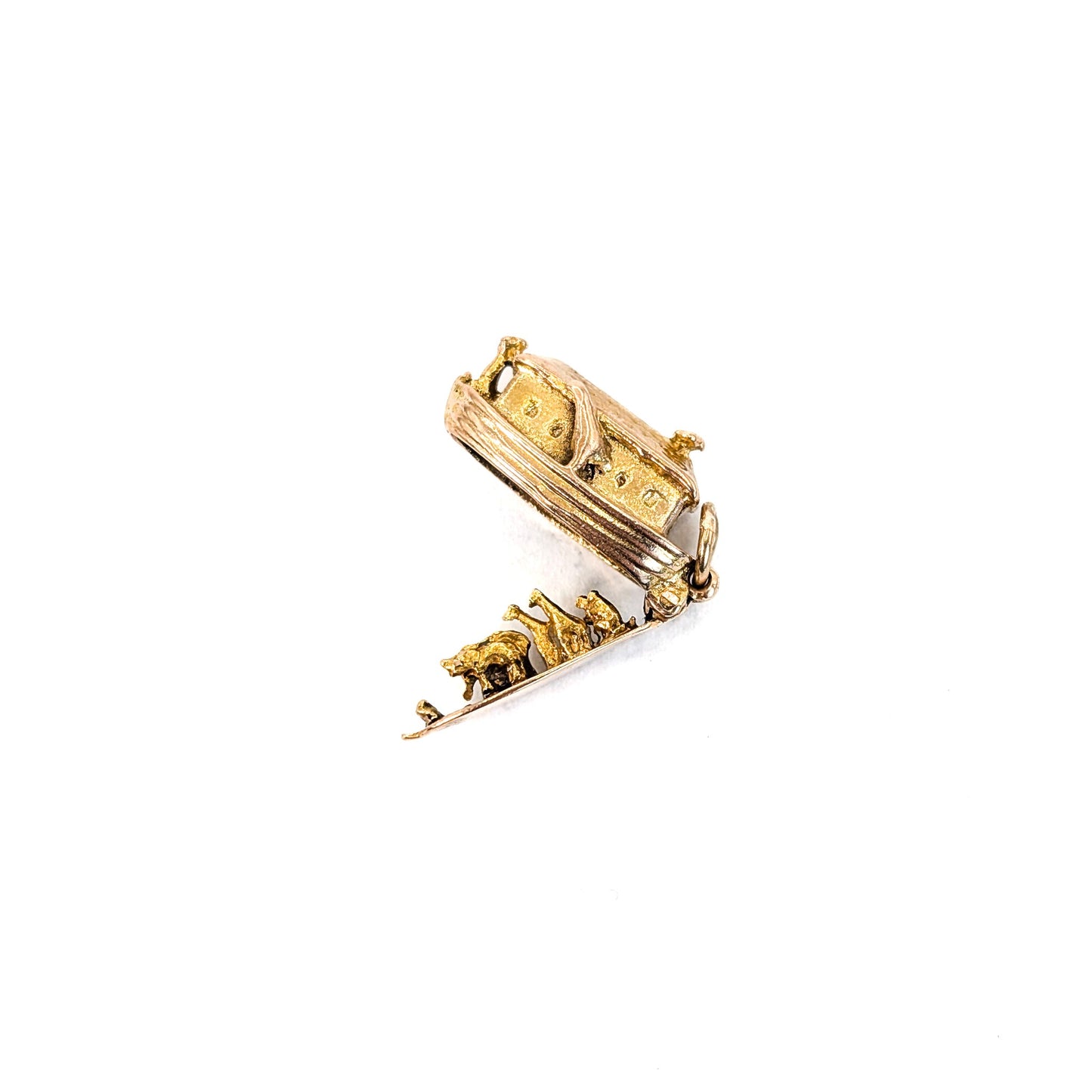 Vintage 9K Gold Noah’s Ark Mechanical Charm