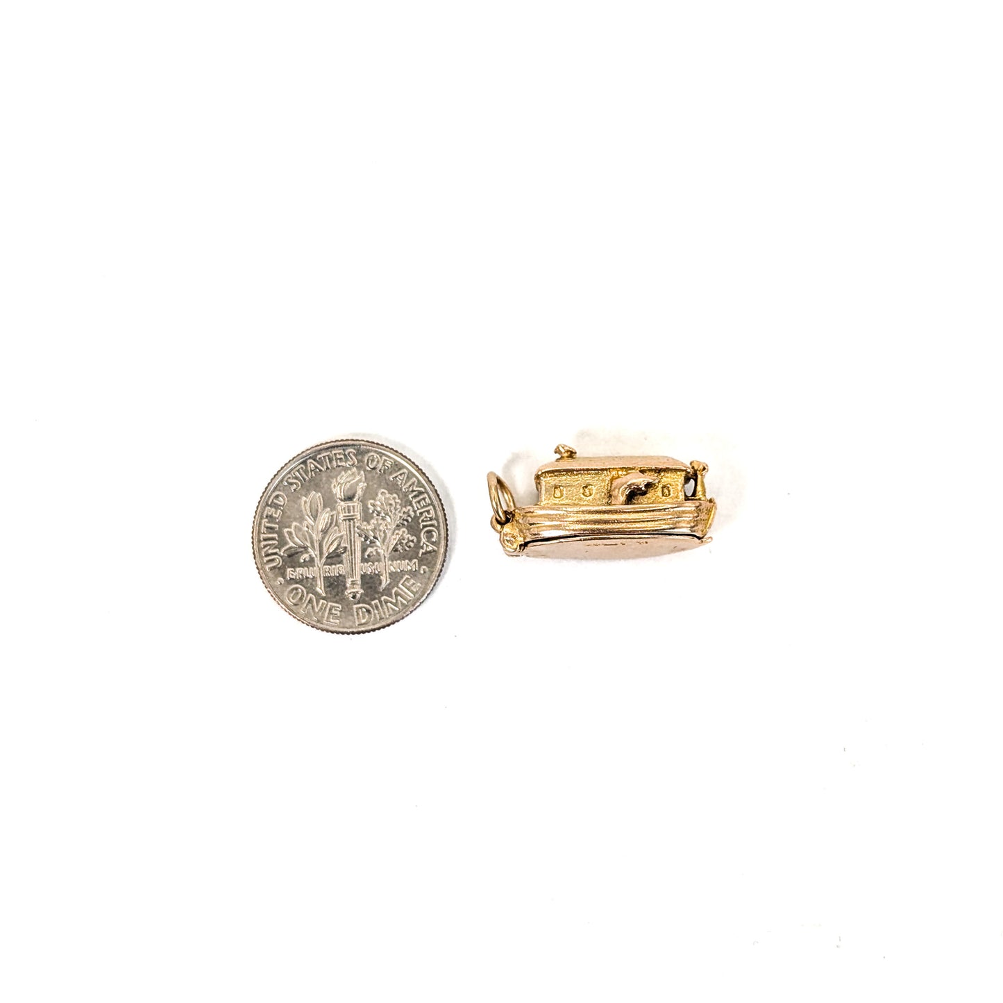 Vintage 9K Gold Noah’s Ark Mechanical Charm