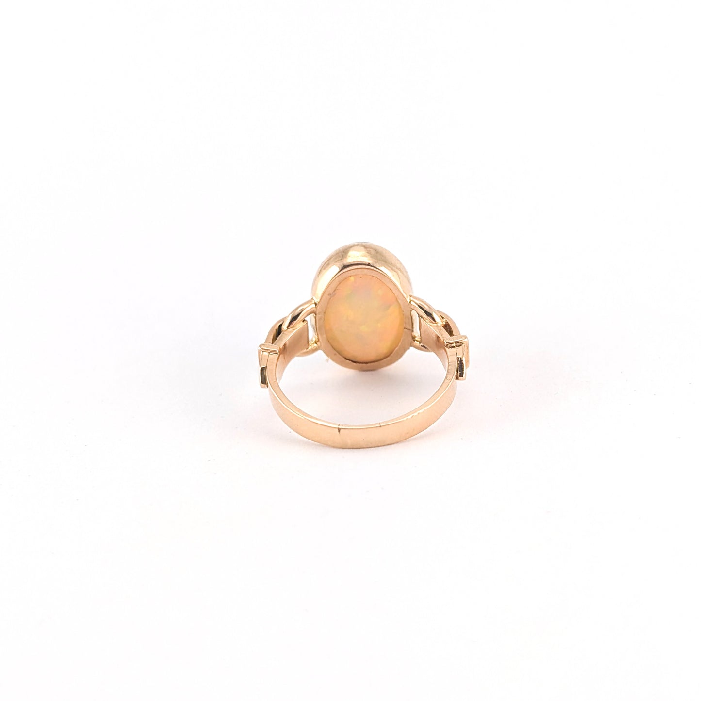 Vintage 7.4ct Opal Ring in Solid 14K Gold - Retro