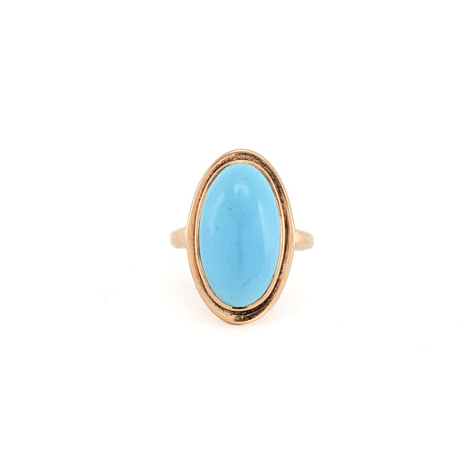 Vintage 14K Gold Turquoise Ring