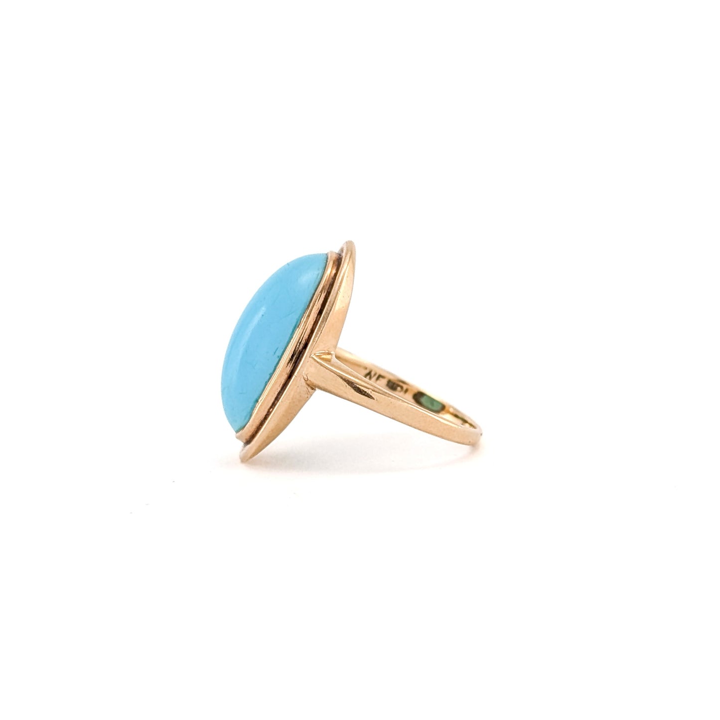 Vintage 14K Gold Turquoise Ring