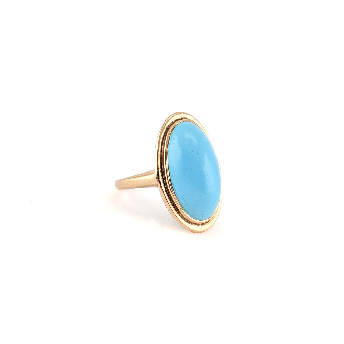 Vintage 14K Gold Turquoise Ring