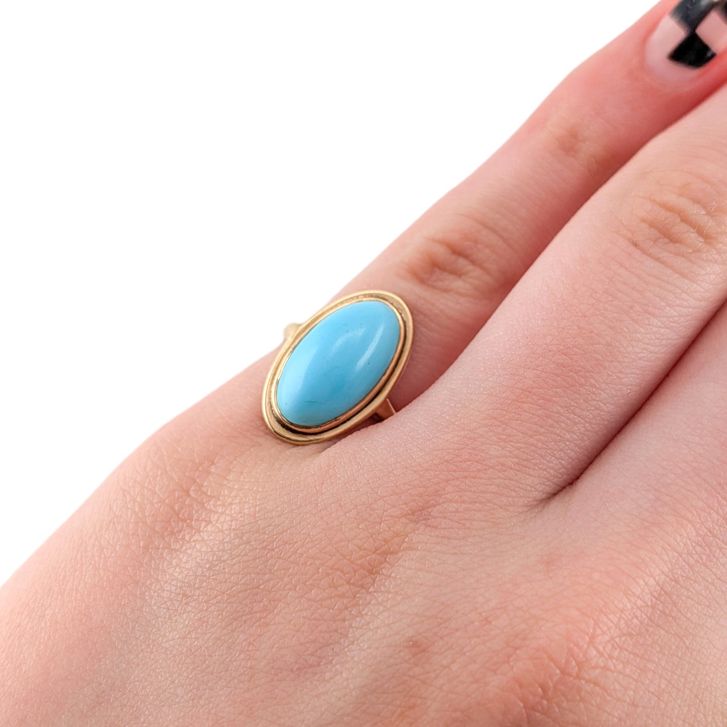 Vintage 14K Gold Turquoise Ring