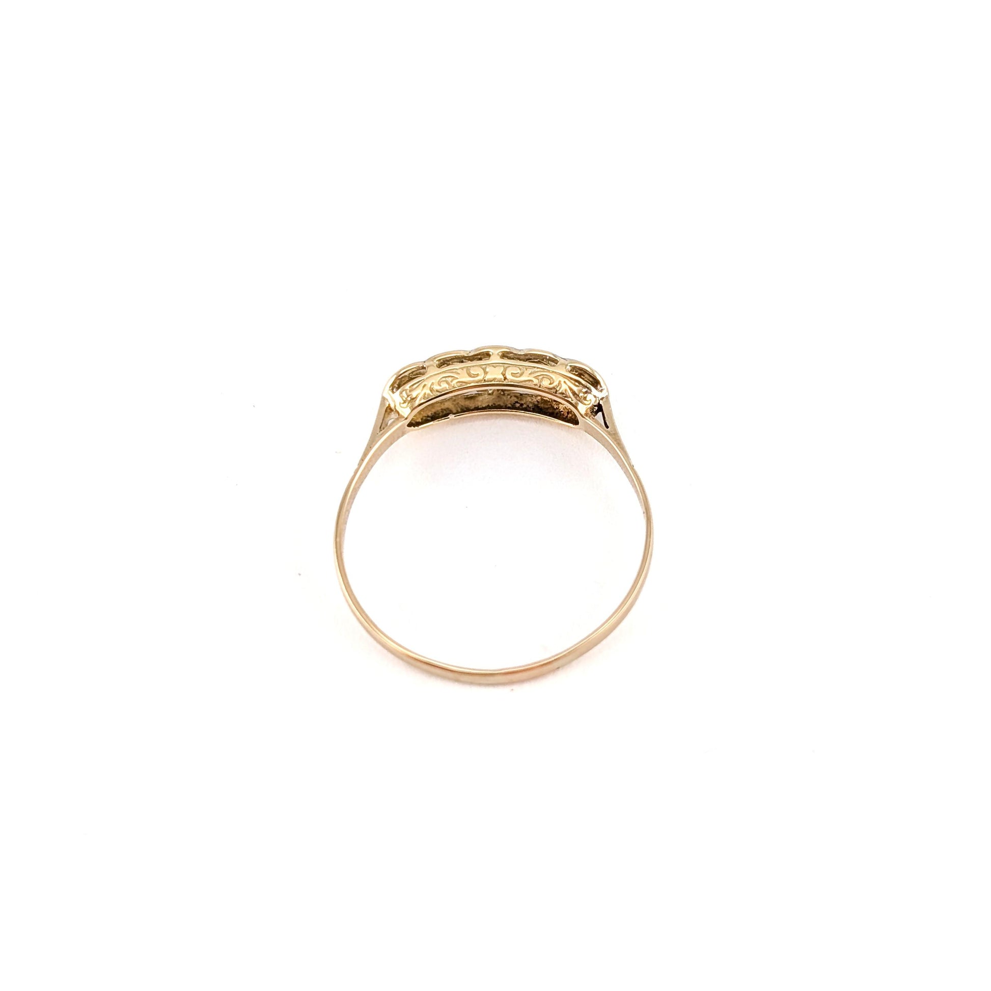 Antique 18K Gold & Platinum Five Stone Diamond Ring