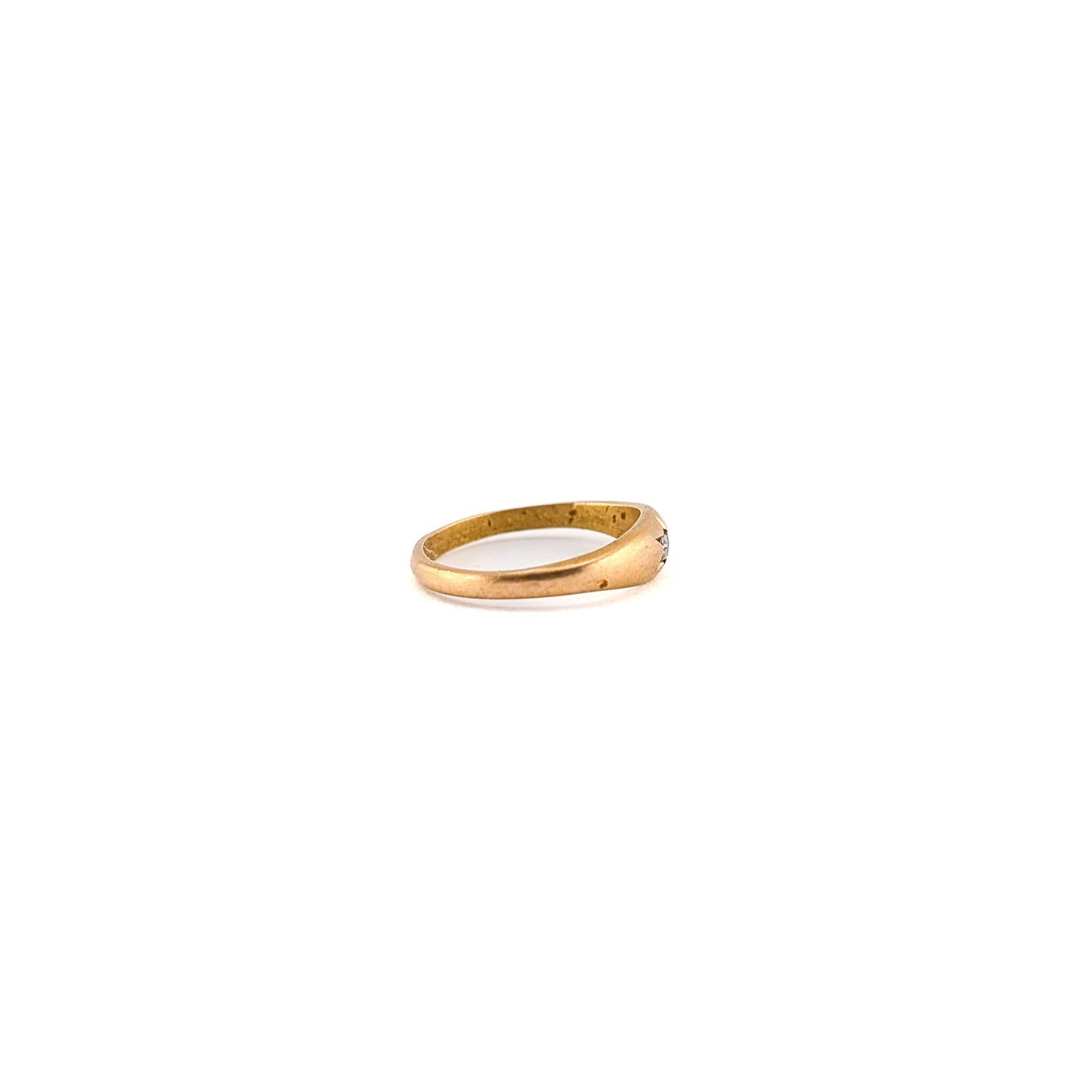 Antique 10K Gold Diamond Baby Ring Victorian Star Set Midi Ring