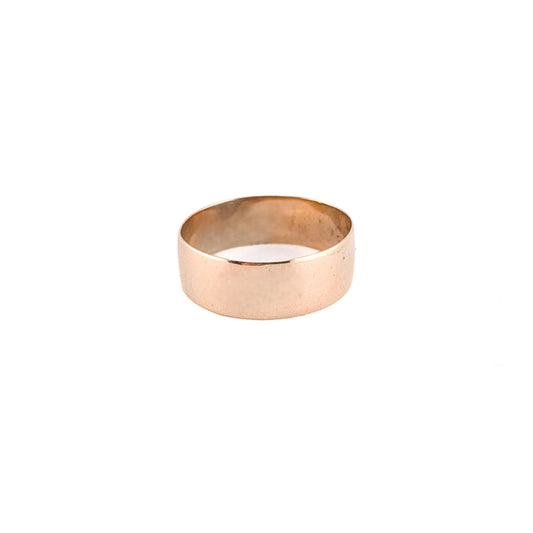 Antique 10K Rosy Gold Cigar Wide-Band Ring
