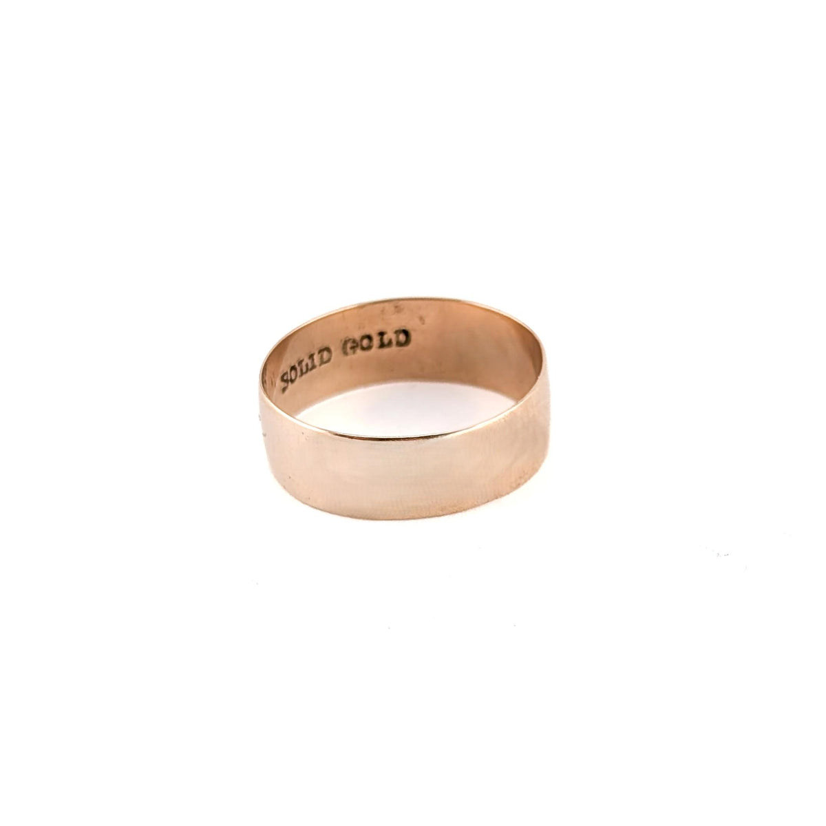 Antique 10K Rosy Gold Cigar Wide-Band Ring