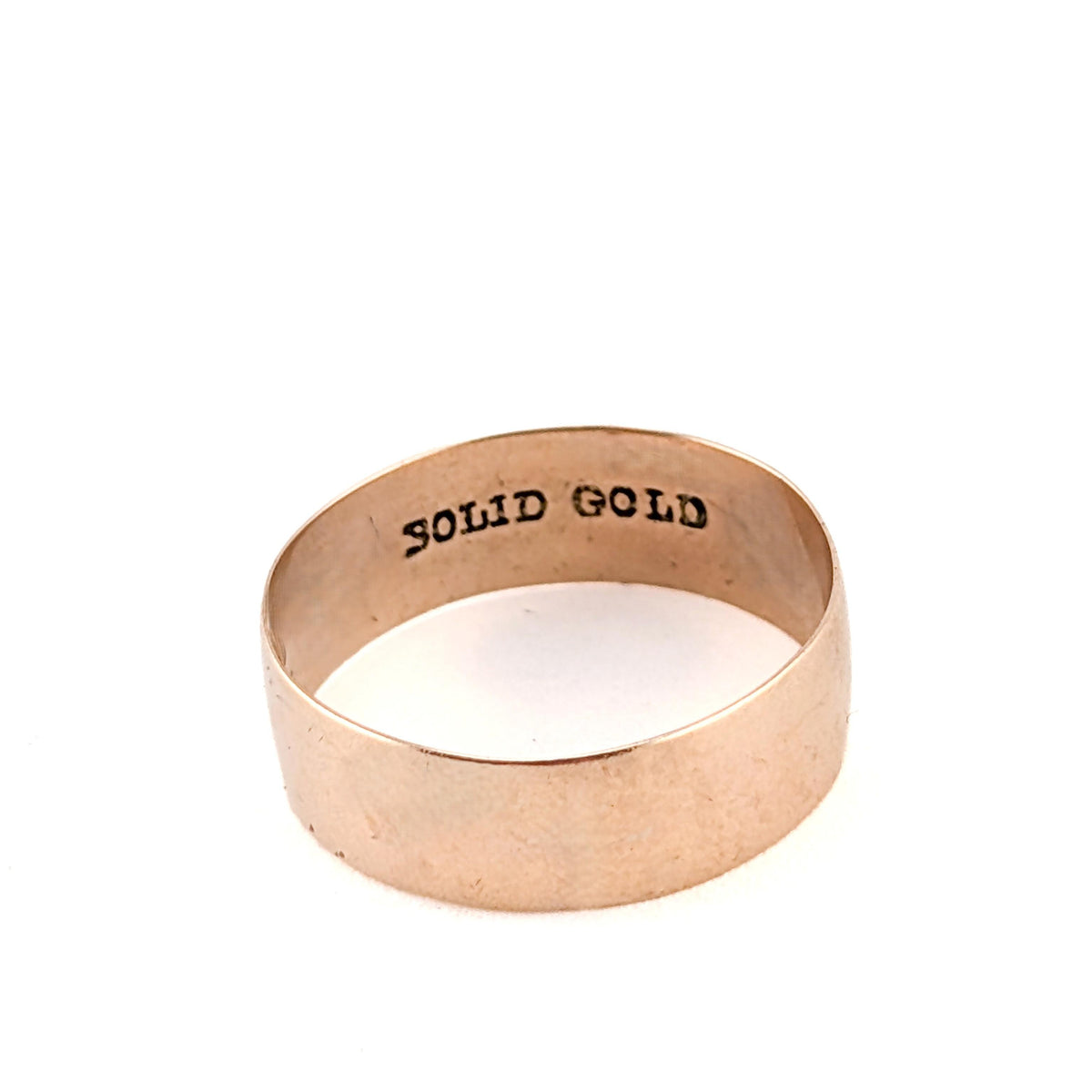 Antique 10K Rosy Gold Cigar Wide-Band Ring