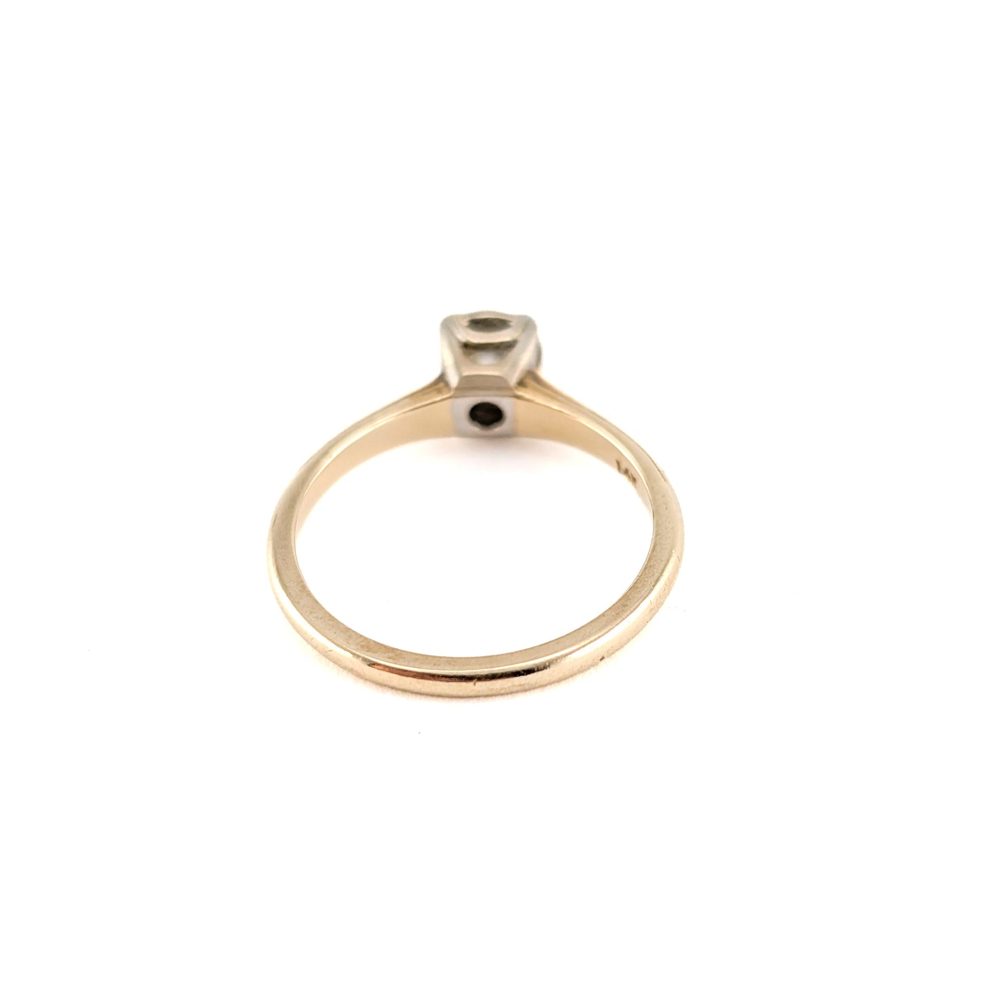 Vintage 14K Gold Solitaire Diamond Engagement Ring