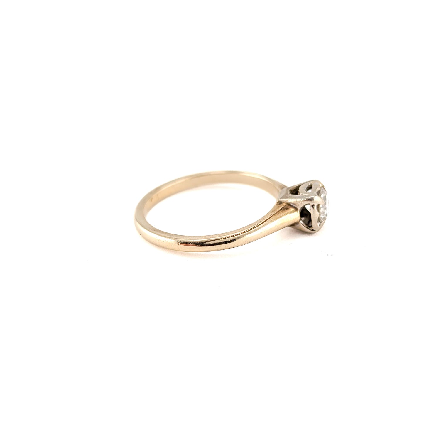 Vintage 14K Gold Solitaire Diamond Engagement Ring