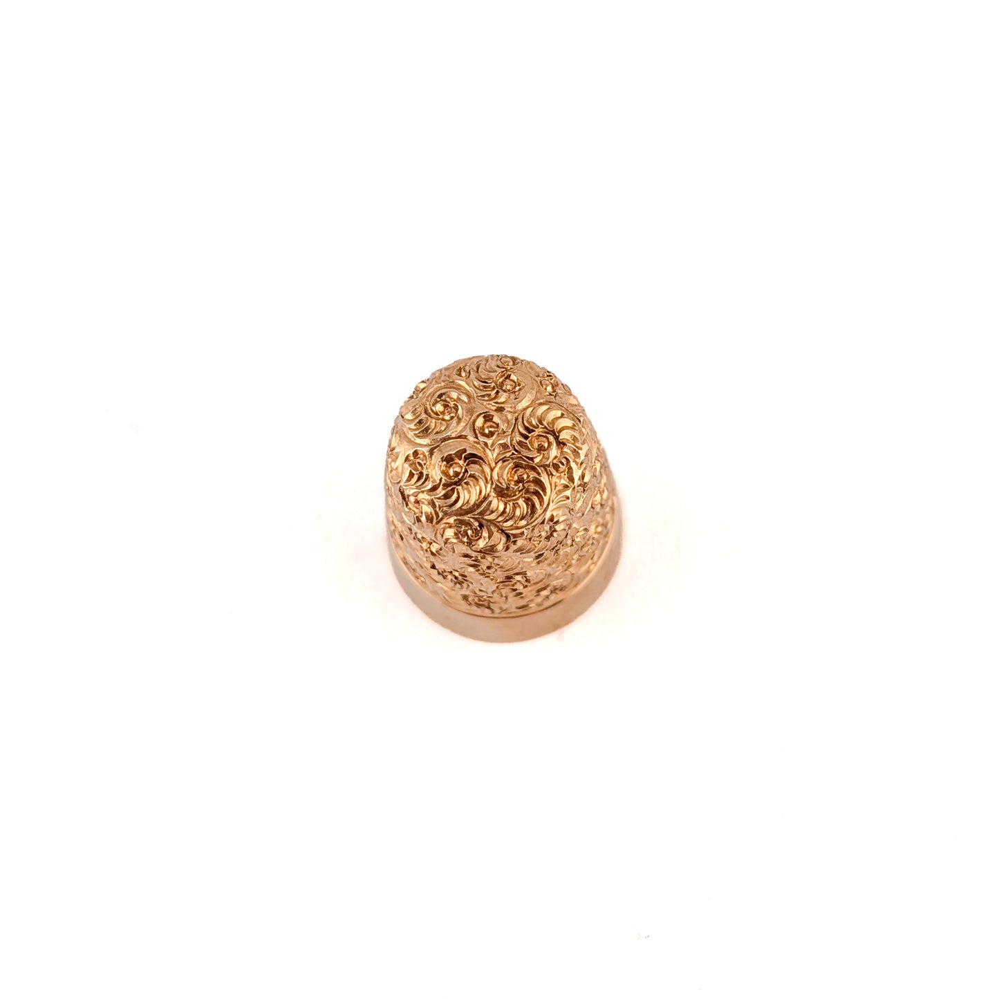 Antique Victorian 14K Gold Ornate Filigree Sewing Thimble