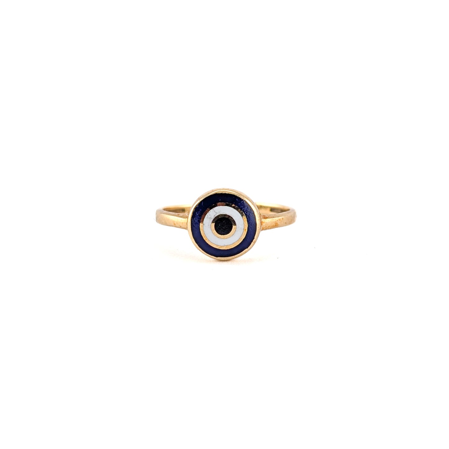 Vintage 14K Gold Evil Eye Ring | Minimalist Stacking Ring