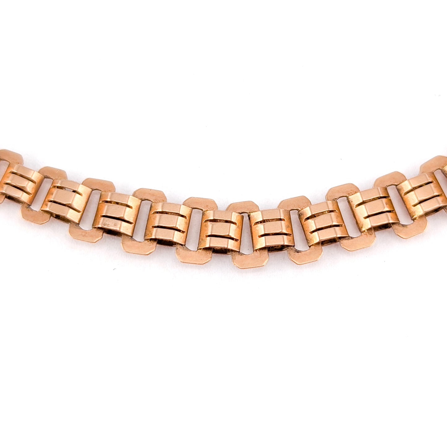 Antique Victorian 14K Rose Gold Book Chain Bracelet | Articulated Link Bracelet | Pocket Watch Chain | 10.5 Inches