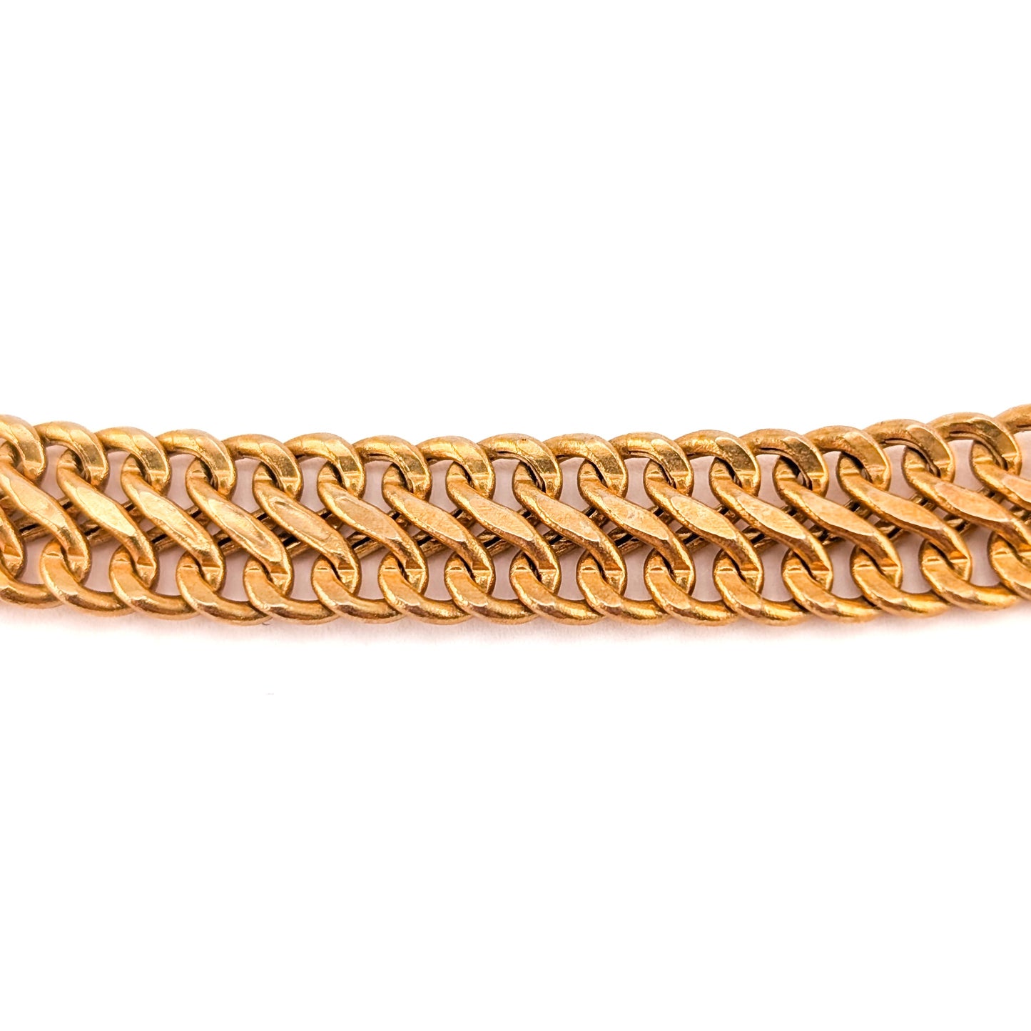 Vintage 14K Yellow Gold Flat S-Link Chain Necklace – Italy