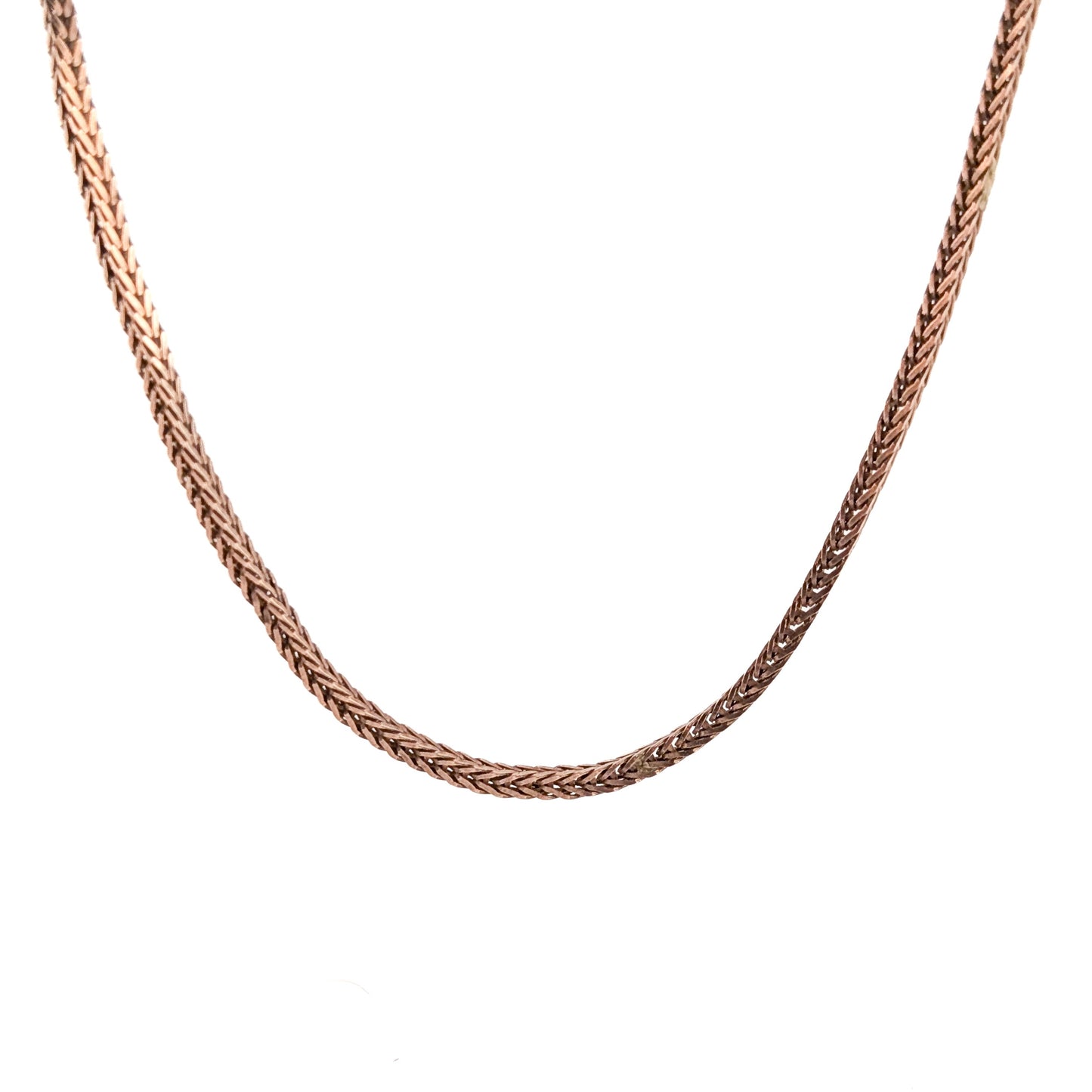 Vintage 9K Gold Foxtail Link Chain Necklace 25.5 Inch