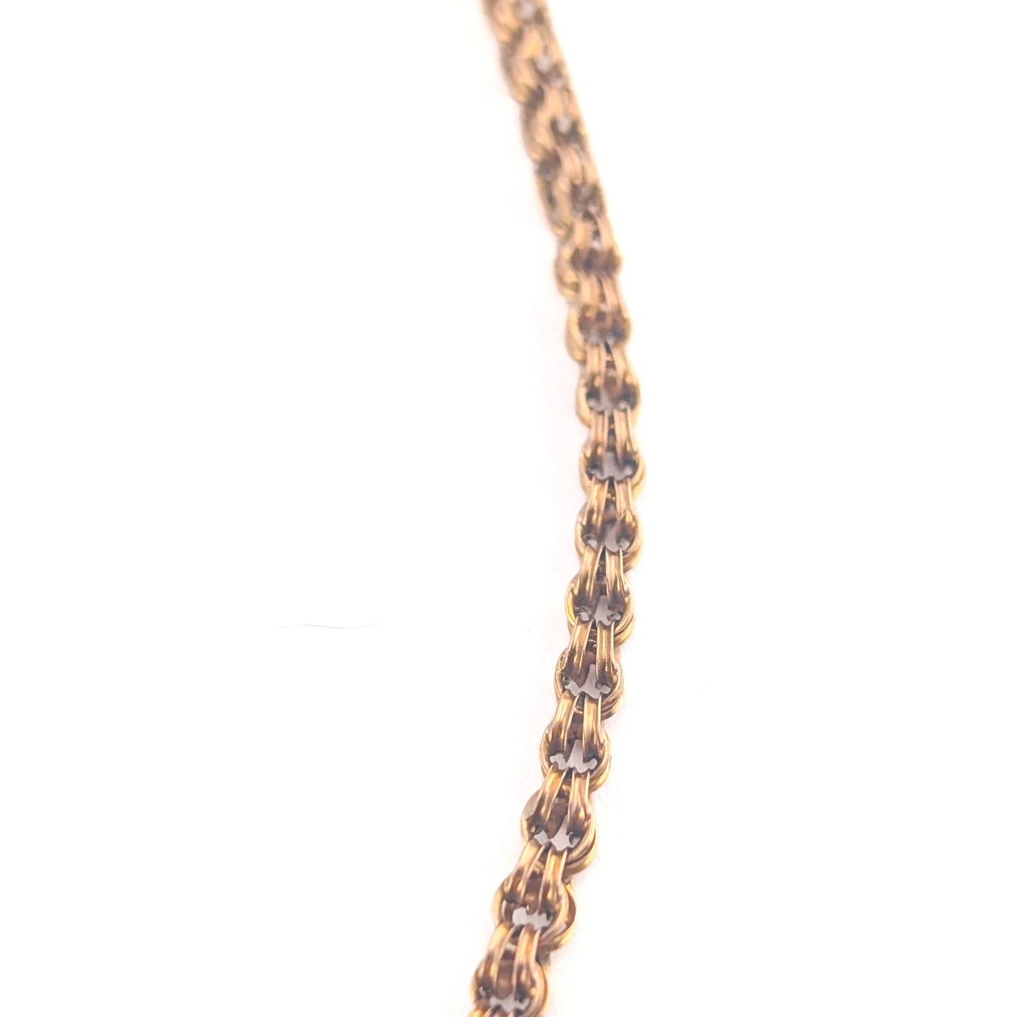 Mid-Century 10K Gold Double Rolo Chain Necklace