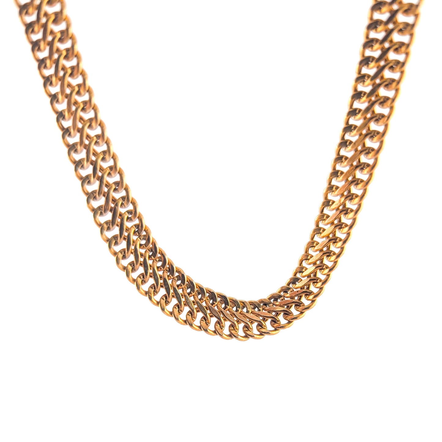 Vintage 14K Yellow Gold Flat S-Link Chain Necklace – Italy