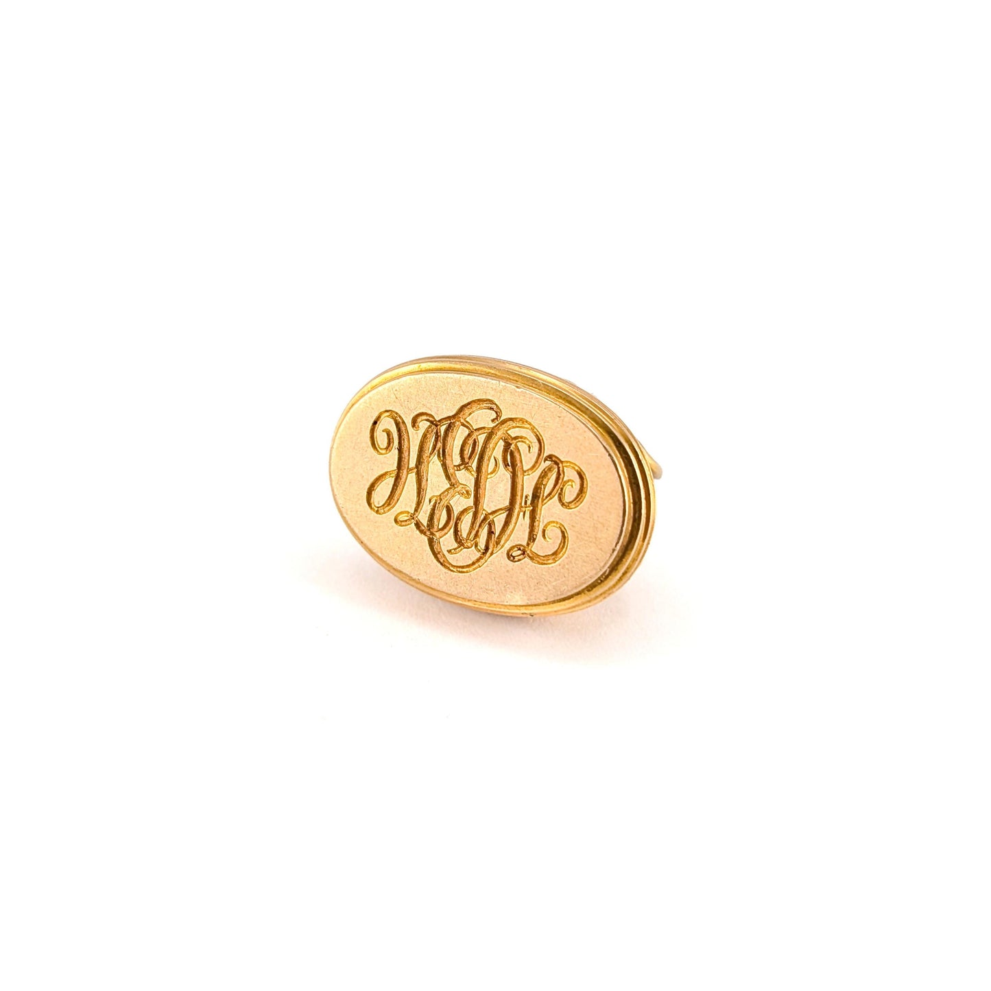 Antique 14k Gold Monogram Wax Seal Fob Pendant - 9.26g