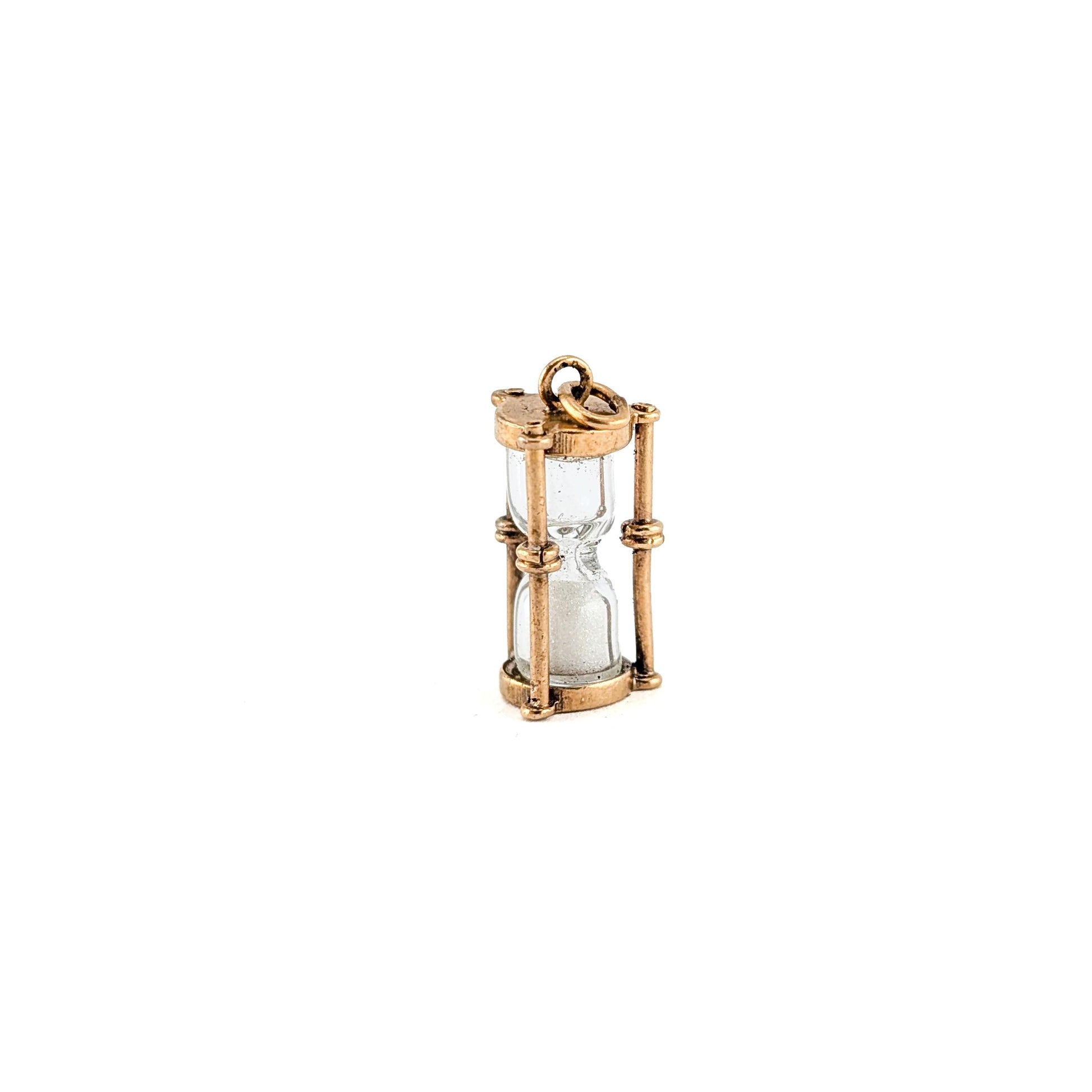 Vintage 14k Gold Working Hourglass Charm