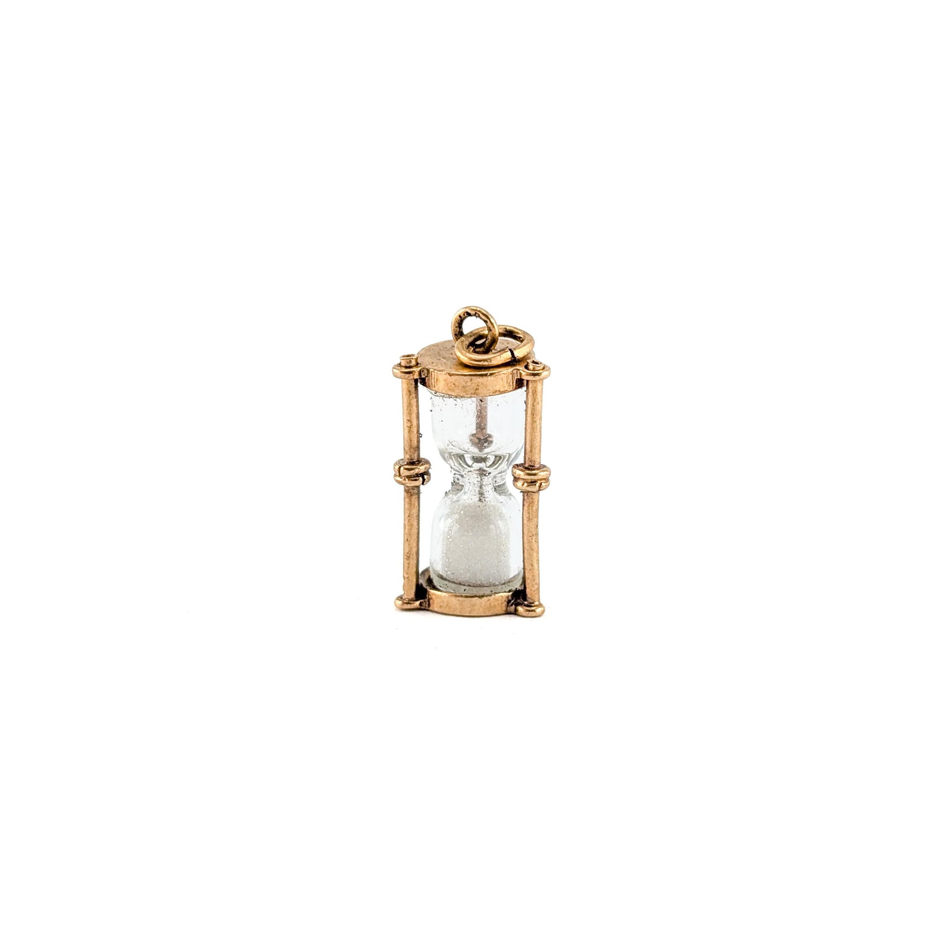 Vintage 14k Gold Working Hourglass Charm