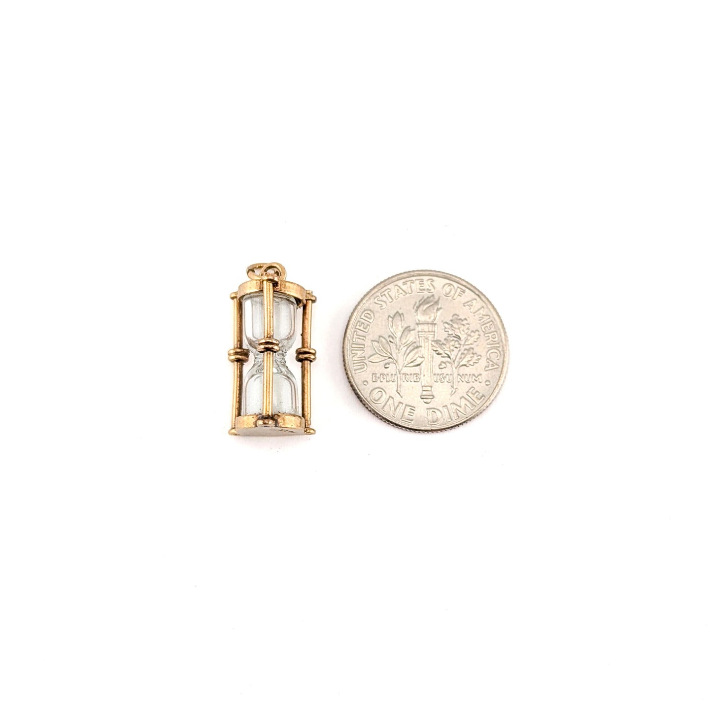 Vintage 14k Gold Working Hourglass Charm