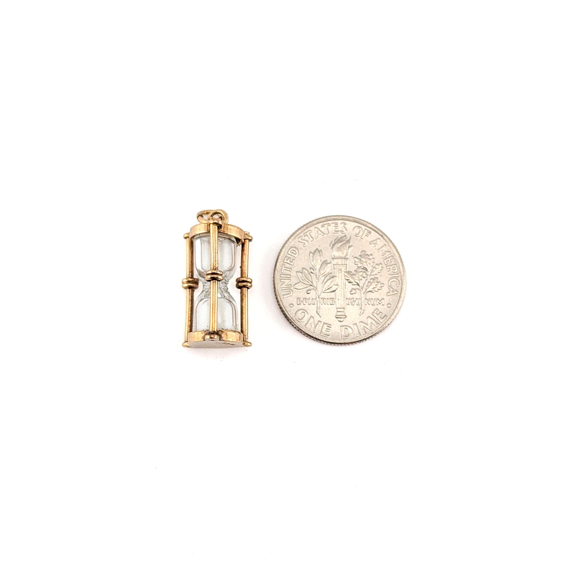 Vintage 14k Gold Working Hourglass Charm