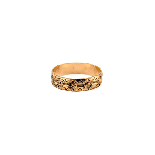 Antique 8k Gold Engraved Band Ring