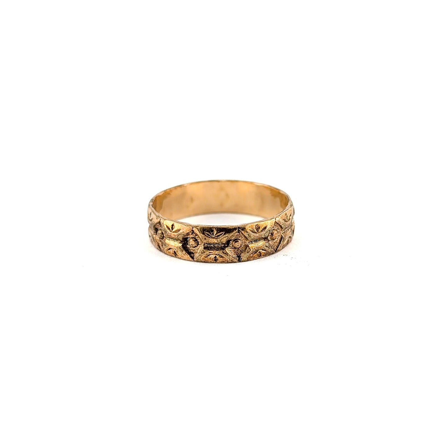 Antique 8k Gold Engraved Band Ring