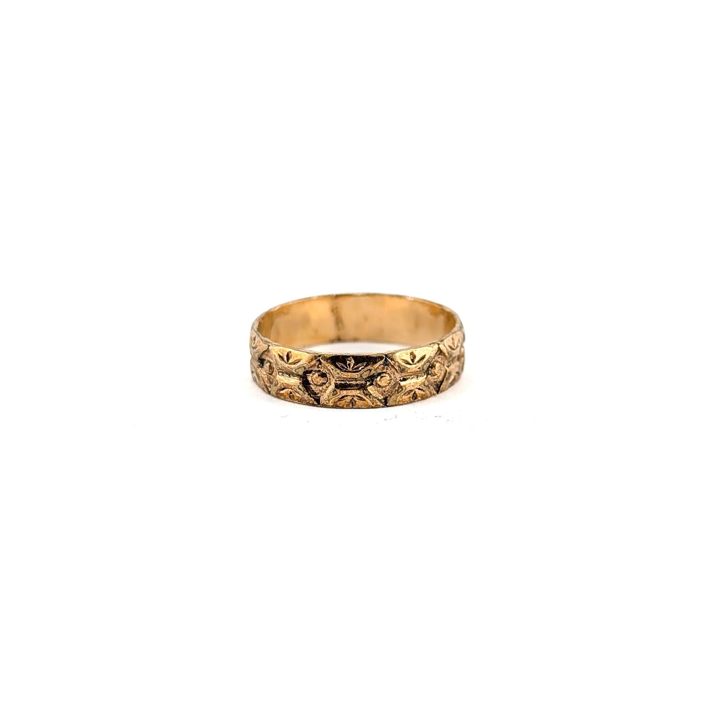 Antique 8k Gold Engraved Band Ring
