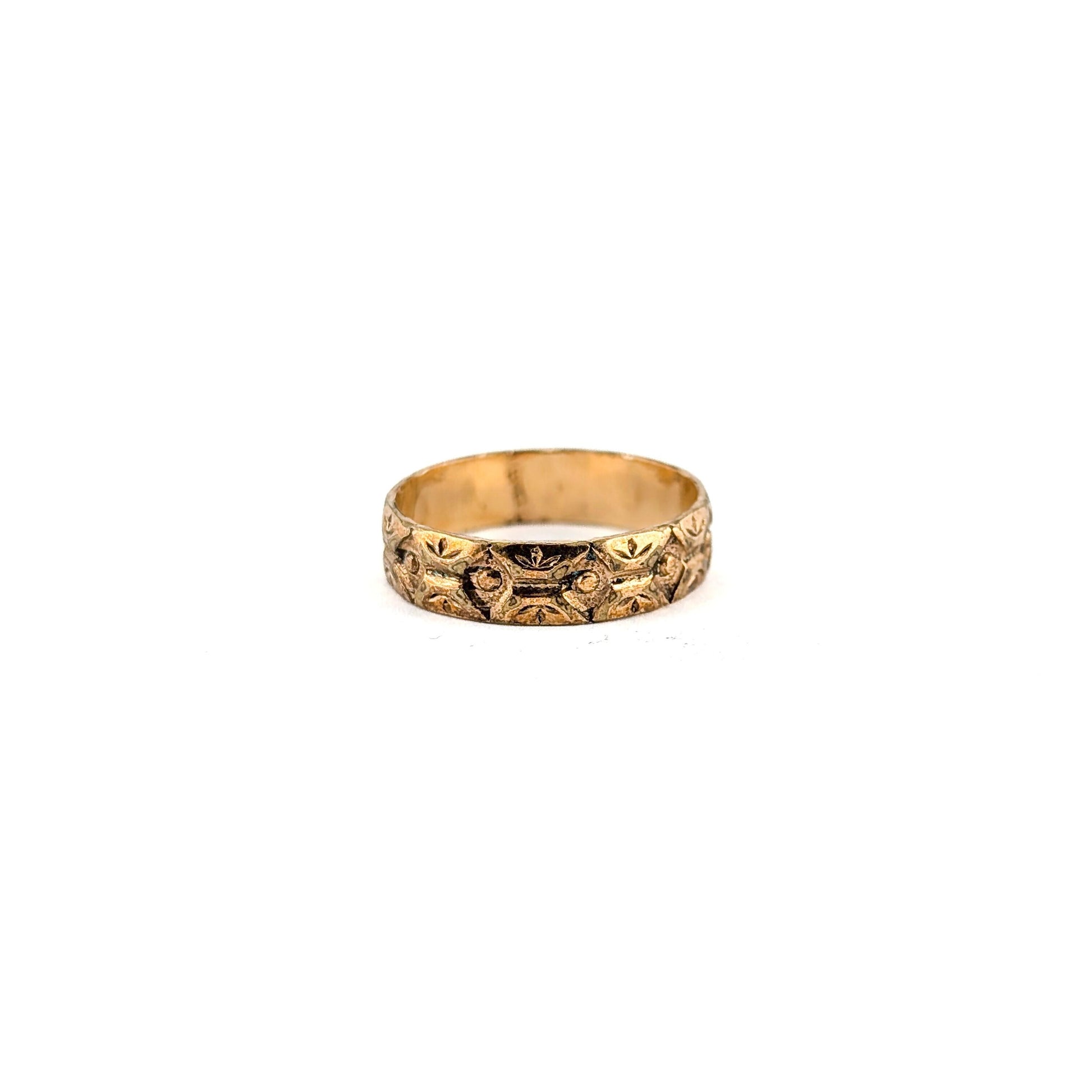 Antique 8k Gold Engraved Band Ring