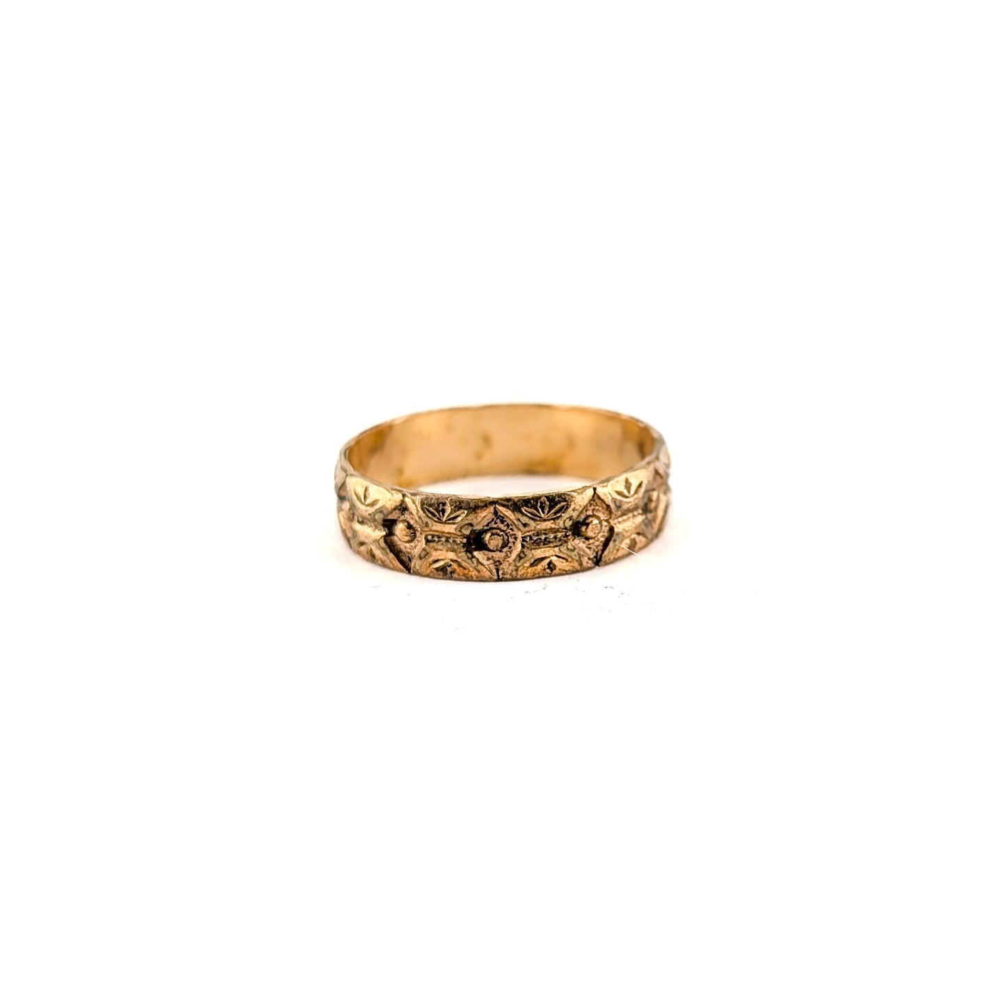 Antique 8k Gold Engraved Band Ring