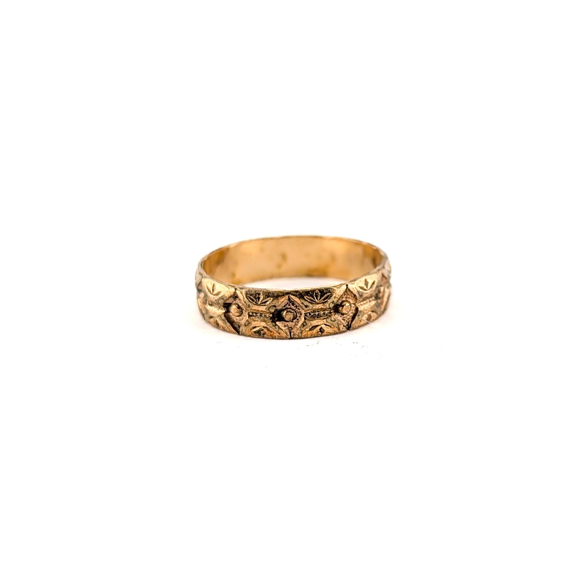 Antique 8k Gold Engraved Band Ring