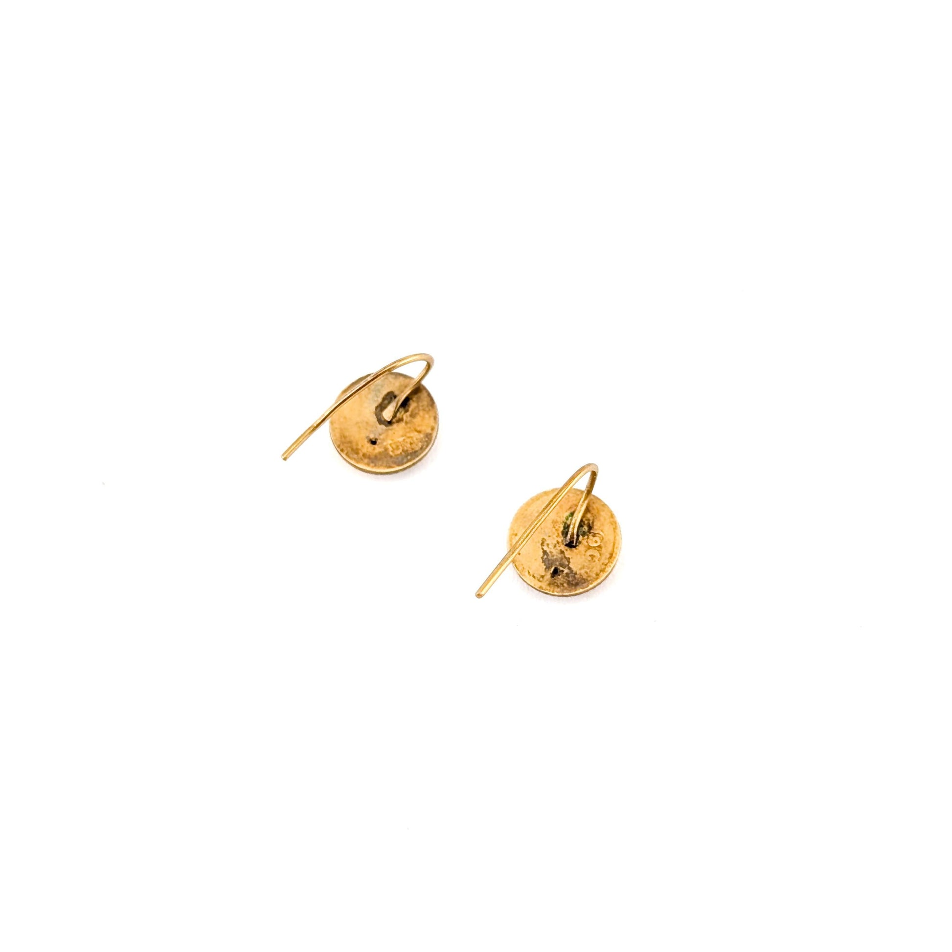 Antique Victorian 9k Gold Diamond Starburst Earrings