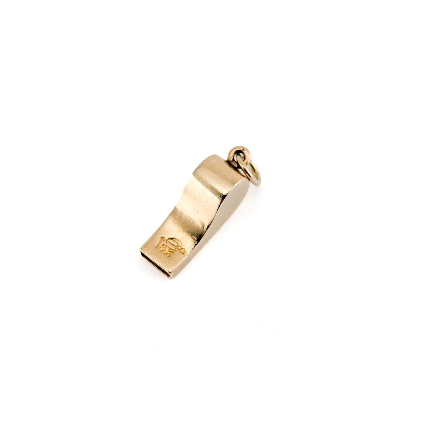 Vintage 14K Yellow Gold Whistle Charm