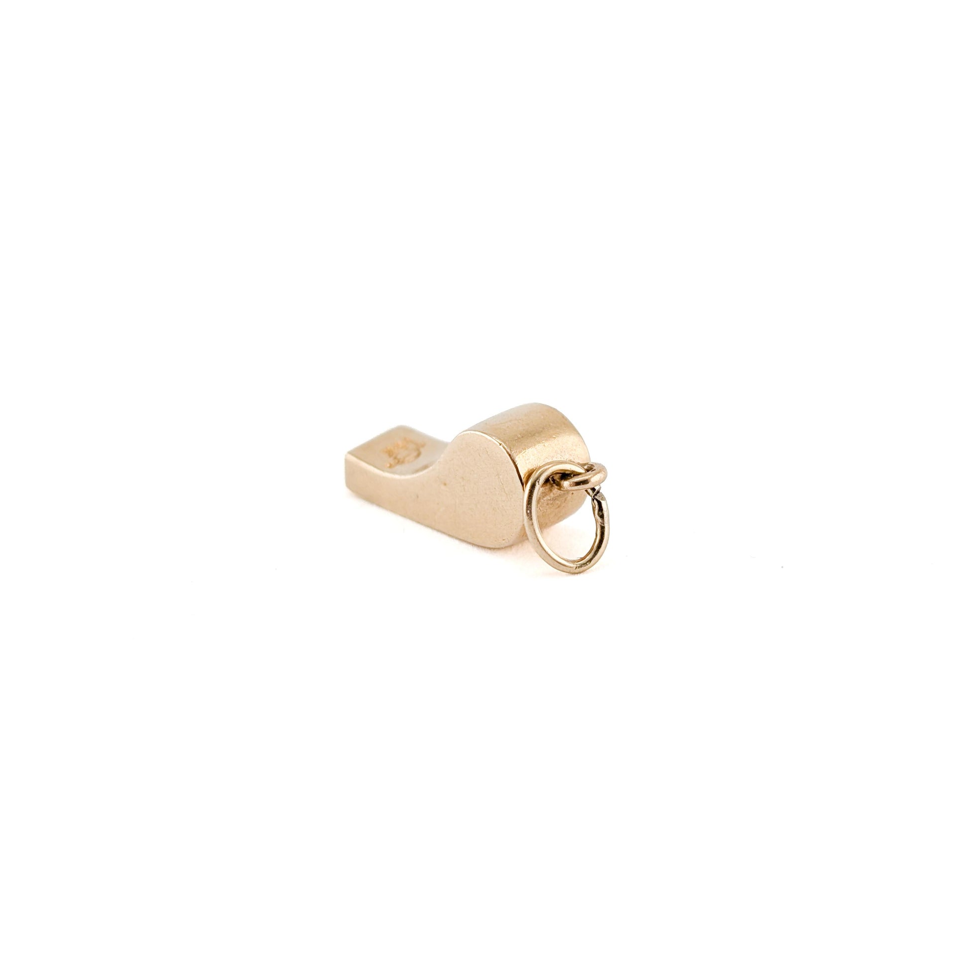 Vintage 14K Yellow Gold Whistle Charm