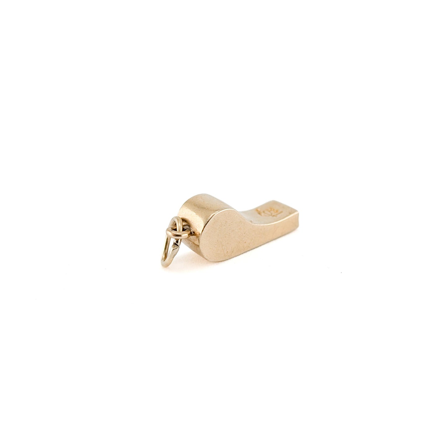 Vintage 14K Yellow Gold Whistle Charm