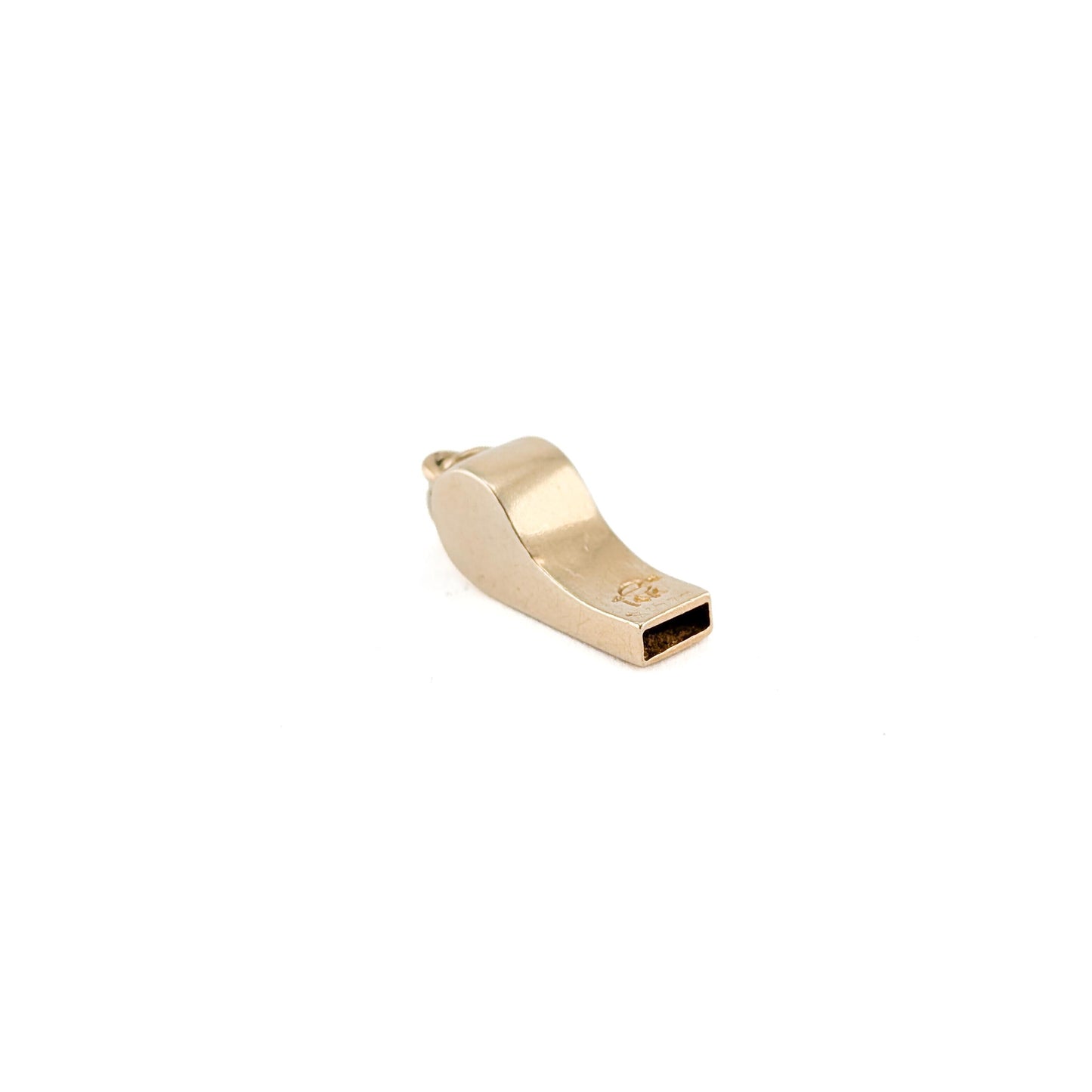 Vintage 14K Yellow Gold Whistle Charm