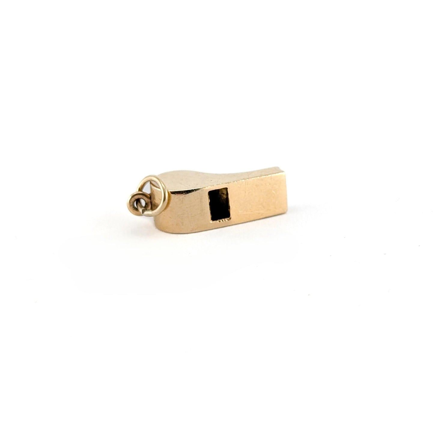 Vintage 14K Yellow Gold Whistle Charm
