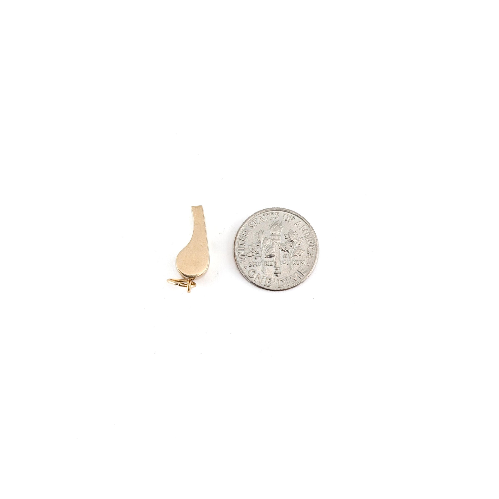 Vintage 14K Yellow Gold Whistle Charm
